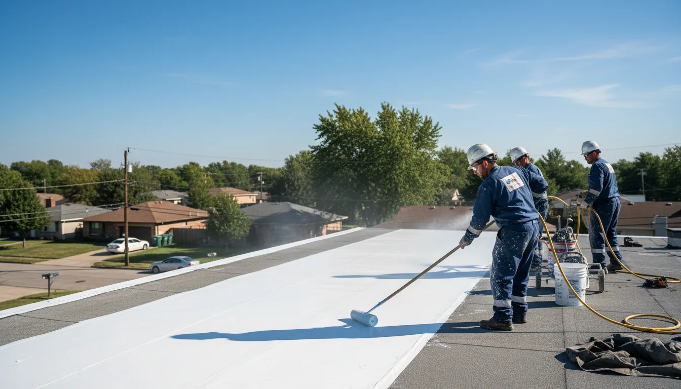 Commercial roof coating in Prairie City, IA near me